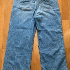 美品✨ユニクロ デニムパンツ ワイドストレートジーンズ ブルー メンズの画像