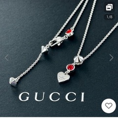 GUCCIハートネックレスの画像