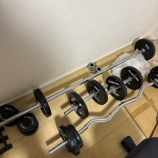 ダンベル、バーベル、EZバーセット