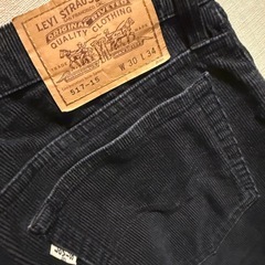 【希少・ブラック】Levi's 517-15 コーデュロイパンツ W30 L34の画像