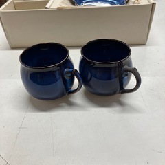 W2602-1385 和モダンな焼き物　花だより　コーヒーカップとソーサーセットの画像