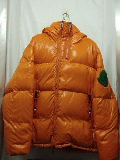 MONCLER モンクレール GENIUS 2 ジーニアス2 1952 VENANT BIGロゴワッペン ダウンジャケット サイズ2 オレンジ メンズ トップス