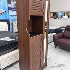👞ミラー付き　シューズラックの画像