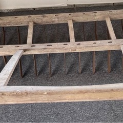 昭和レトロ 馬鍬 幅約165cm 古民具 大型 古道具 古民家装飾 店舗ディスプレイ の画像