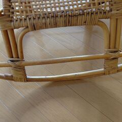 籐製　馬ロッキングチェア　揺り椅子の画像