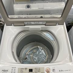 【ドリーム池田店♪ジモティ割対象】 アクア 5kg洗濯機 AQW-GS50H(W) 2020 45245の画像