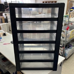 ロ2602-1390 ラバーメイド製　クリアレターケース6段　キズ汚れ有りの画像