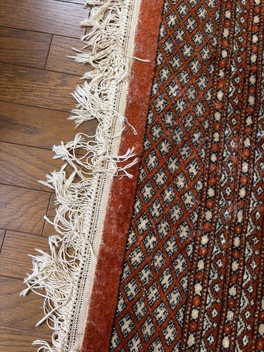 ① パキスタン手織り絨毯約218×313cm (桔梗) 妙典のカーペット/マット