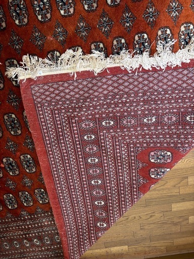 ① パキスタン手織り絨毯約218×313cm (桔梗) 妙典のカーペット/マット