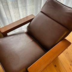 レトロ　カリモク　リクライニングソファの画像