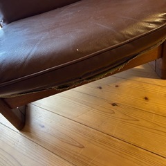 レトロ　カリモク　リクライニングソファの画像