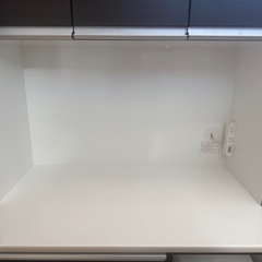 値下げ交渉可　ニトリ　キッチンボード( レジューム120-2TF-H WH/120-2QH-R WH）　食器棚3/15までに引き取れる方の画像