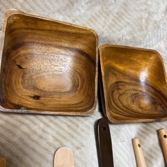 木製とシリコンの調理器具セット　木製カトラリーセットの画像