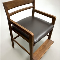 ベルメゾン 座面可動式ダイニングチェア 幅47cm×奥行52.5cm×高さ77cm 座面高 足置き調節可能 自宅保管品 現状品 2Dの画像