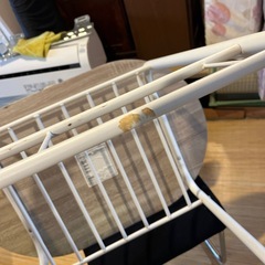 テーブル　ホワイト木目の画像