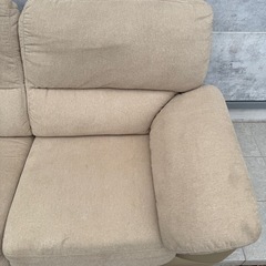 2人掛けソファ ベージュの画像