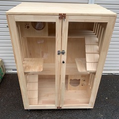 猫ゲージ木製の画像