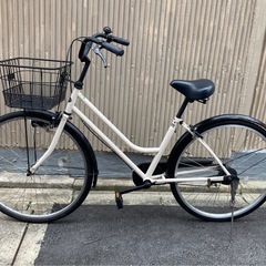 26インチシティサイクル　ホワイトの画像