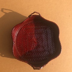 竹籠　菓子器　竹細工の画像