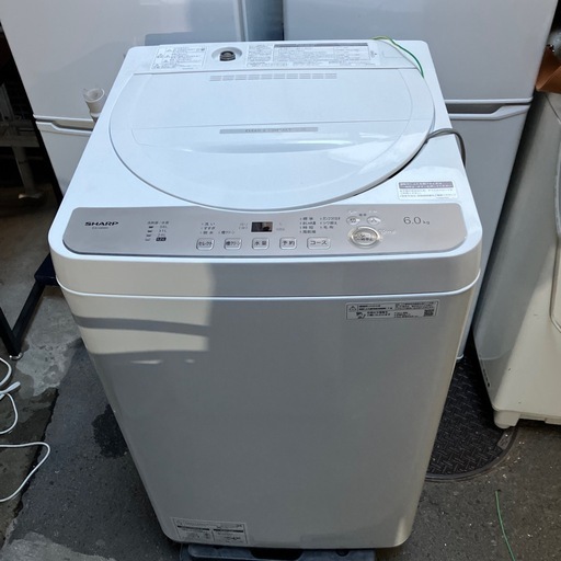 O 2602-1401 SHARP 洗濯機ES-GE6H 2024年製　動作確認済み　中古美品