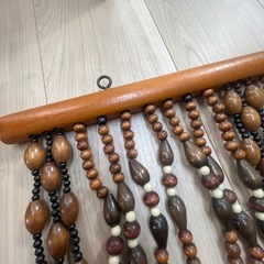 昭和レトロ　のれん　木製ビーズの画像