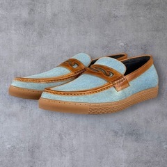 【新品】TOP SEVEN トップセブン ドレスローファー 約27cm BLUEの画像