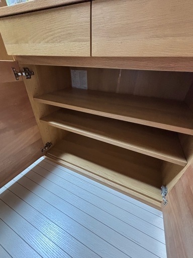 【美品】人気☀︎無印良品 MUJI 木製キャビネット 木扉 オーク材 