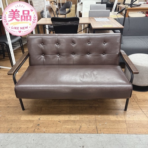 【?買取市場 柴田店】 I611 ? アンティーク風2Pソファ ⭐ クリーニング済