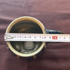 2/28・3/1受渡し可 花瓶11 陶器　マグカップ風　剣山付き　アンティーク花瓶の画像