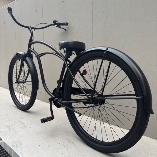 【8万で購入】ビーチクルーザー 黒 26インチ 極太タイヤ 大型　ファットバイク 激レア 超本格仕様 BMX HIPHOP アメ村 堀江 表参道 中目黒 Y2K リックオウエンス ストリート 【早い者勝ち】