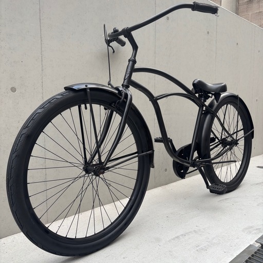 【8万で購入】ビーチクルーザー 黒 26インチ 極太タイヤ 大型　ファットバイク 激レア 超本格仕様 BMX HIPHOP アメ村 堀江 表参道 中目黒 Y2K リックオウエンス ストリート 【早い者勝ち】