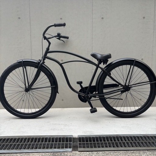 【8万で購入】ビーチクルーザー 黒 26インチ 極太タイヤ 大型　ファットバイク 激レア 超本格仕様 BMX HIPHOP アメ村 堀江 表参道 中目黒 Y2K リックオウエンス ストリート 【早い者勝ち】