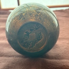 2/28・3/1受渡し可 銅製花瓶 13 青銅色　一輪挿し　鶴首花瓶 の画像