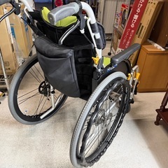 松永製作所 自走式車椅子 NEXT CORE NEXT-31B 22インチ 座面高さ43cm 座面幅40cm 折りたたみ ライトグリーン 中古品 ③の画像