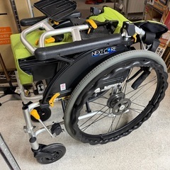 松永製作所 自走式車椅子 NEXT CORE NEXT-31B 22インチ 座面高さ43cm 座面幅40cm 折りたたみ ライトグリーン 中古品 ③の画像