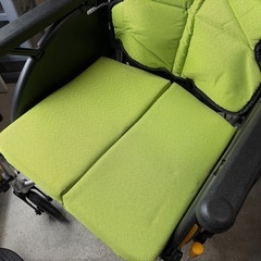 松永製作所 自走式車椅子 NEXT CORE NEXT-31B 22インチ 座面高さ43cm 座面幅40cm 折りたたみ ライトグリーン 中古品 ③の画像