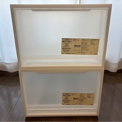 美品【無印】ポリプロピレン収納ケース・引出式・大の画像