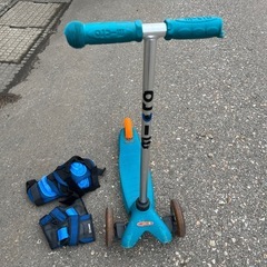 【肘、膝プロテクター付き】子供用三輪キックボード MICRO SCOOTER キックスクーター Mini m-cro バランス　の画像
