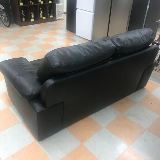 ＼家具＊家電のお店／【ｼﾞｬﾝｸﾞﾙｼﾞｬﾝｸﾞﾙ石川金沢店】ソファー レザー/BK W(幅)158×D(奥行き)83×H(高さ)80
