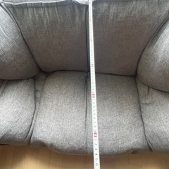 1〜2人用ソファ　グレー　の画像