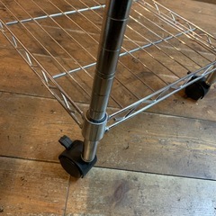 スチールラック　4段　車輪　キャスター付きの画像