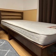 ニトリ　シングルベット　マットレス付きの画像