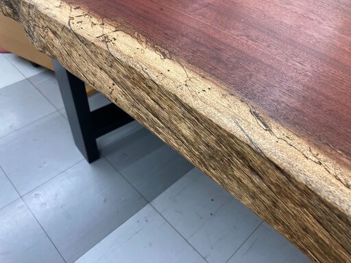 ★リユースのサカイ千葉中央店★ shirakawa飛騨家具 一枚板ダイニングテーブル パープルハート＊状態コメント要確認＊ TC672