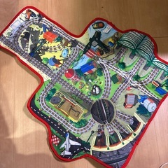 木製トーマス　お片付けバッグ　ソドー島プレイマットの画像