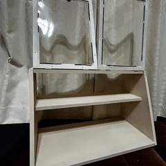 カフェ風　カウンターキャビネットの画像