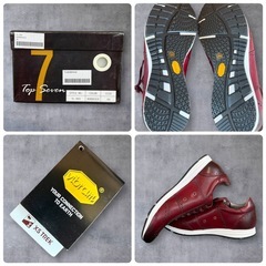 【新品】TOP SEVEN トップセブン レザースニーカー 約27.5cm Wの画像
