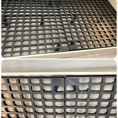 【中古】大阪引取限定　木製ダブルルベッド LED照明付き【KSB1F126】の画像