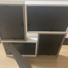 【美品】フォトフレーム 写真立て　4面 木目調 天然素材　の画像