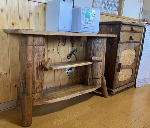 南の島のインテリア(アジアン) チーク家具(天然木／無垢材)古木フリーラック本棚 南の島のインテリア(アジアン) チーク家具(天然木／無垢材)古木フリー