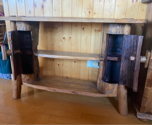 南の島のインテリア(アジアン) チーク家具(天然木／無垢材)古木フリーラック本棚 南の島のインテリア(アジアン) チーク家具(天然木／無垢材)古木フリー